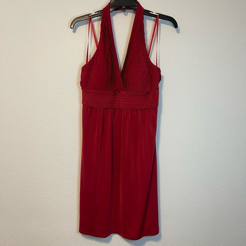 Vintage Y2K Max and Cleo‎ Red Halter Dress Size 8